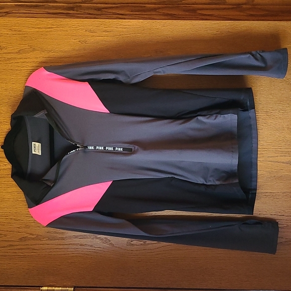PINK Victoria's Secret Tops - Pink Victoria Secret Pull-Over Athletic Wear Top W. Thumb Holes Size Medium
